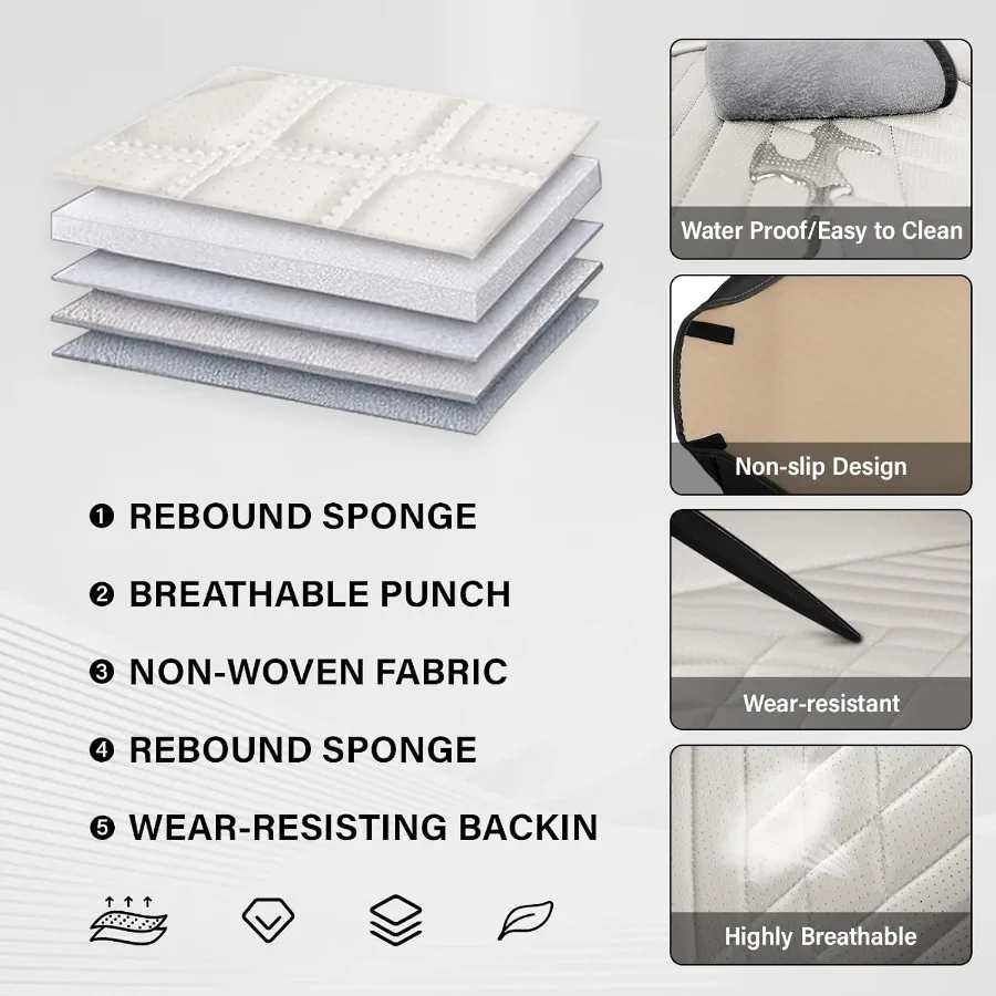 مجموعة كاملة غطاء مقعد السيارة ل شاحن دودج 20062023 قسط نابا الجلود غطاء مقعد رياضي مقاوم للماء سهلة التركيب الفاخرة 5 #5