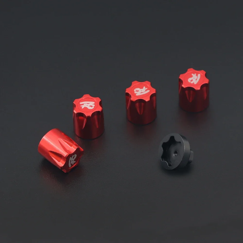 Metall Felge Mitte Kappe Staub Kappe M4 Mutter 4PCS für 1/10 RC Crawler Auto Axial SCX10 D90 TRX4 TF2 CC01 Capra Upgrade