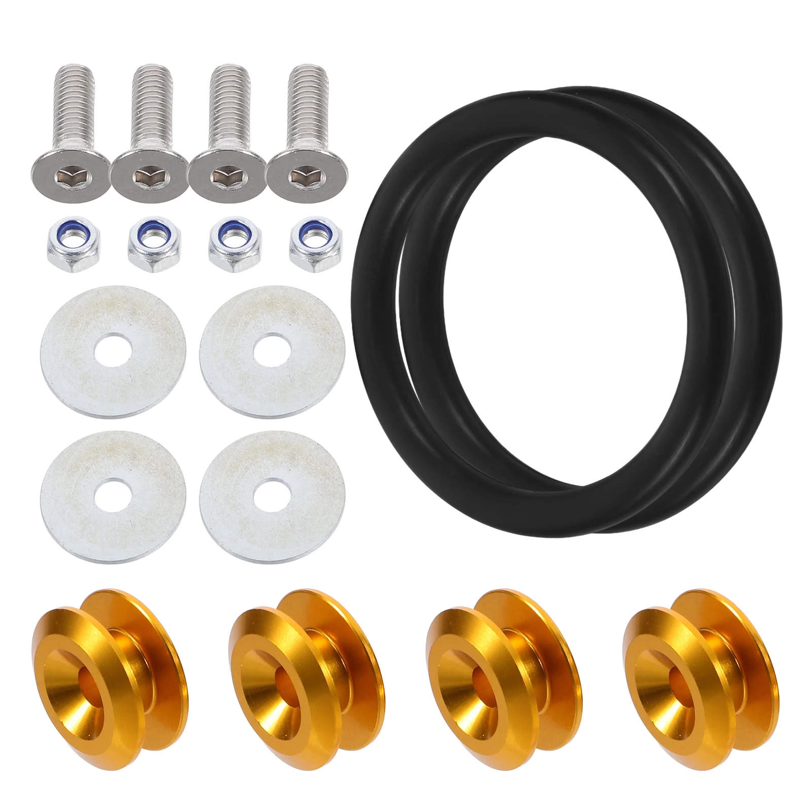 

1 Set Front Rear Washer Bolt Kit Aluminum Alloy Car Bumper Fasteners Quick Release Clips Bumper Holder Clips Metal Bolt Kit For