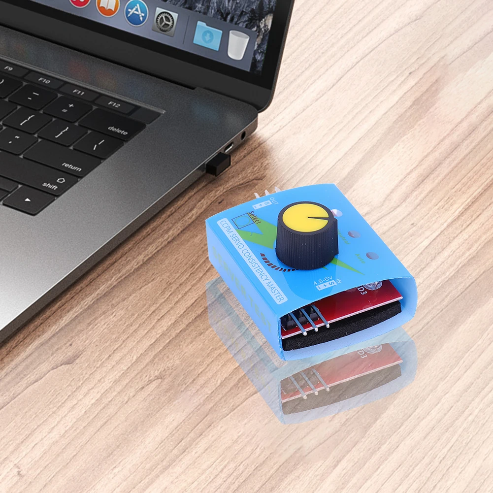 เครื่องทดสอบระบบปรับมุมบังคับพวงมาลัย DC 4.2-6.0V เครื่องทดสอบความสม่ำเสมอของ ESC ช่องสัญญาณไฟฟ้า เครื่องวัด CCPM สำหรับเฮลิคอปเตอร์ รถ และเรือบังคับวิทยุ