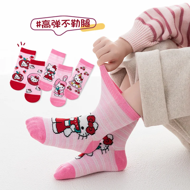 

Girls' Socks - New Fall Style Watermelon - For Hello Kitty Sweet Cartoon Series - Children's Schooling Socks