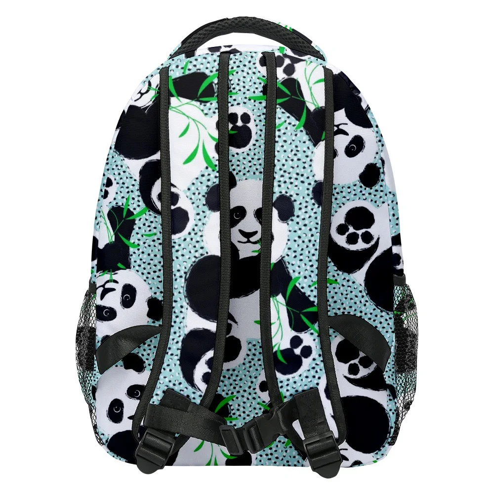 Hip Hop Kpop Youthful School Bags Unisex Cute Panda Travel Bags 3D Print Oxford Waterproof Notebook Shoulder Backpacks