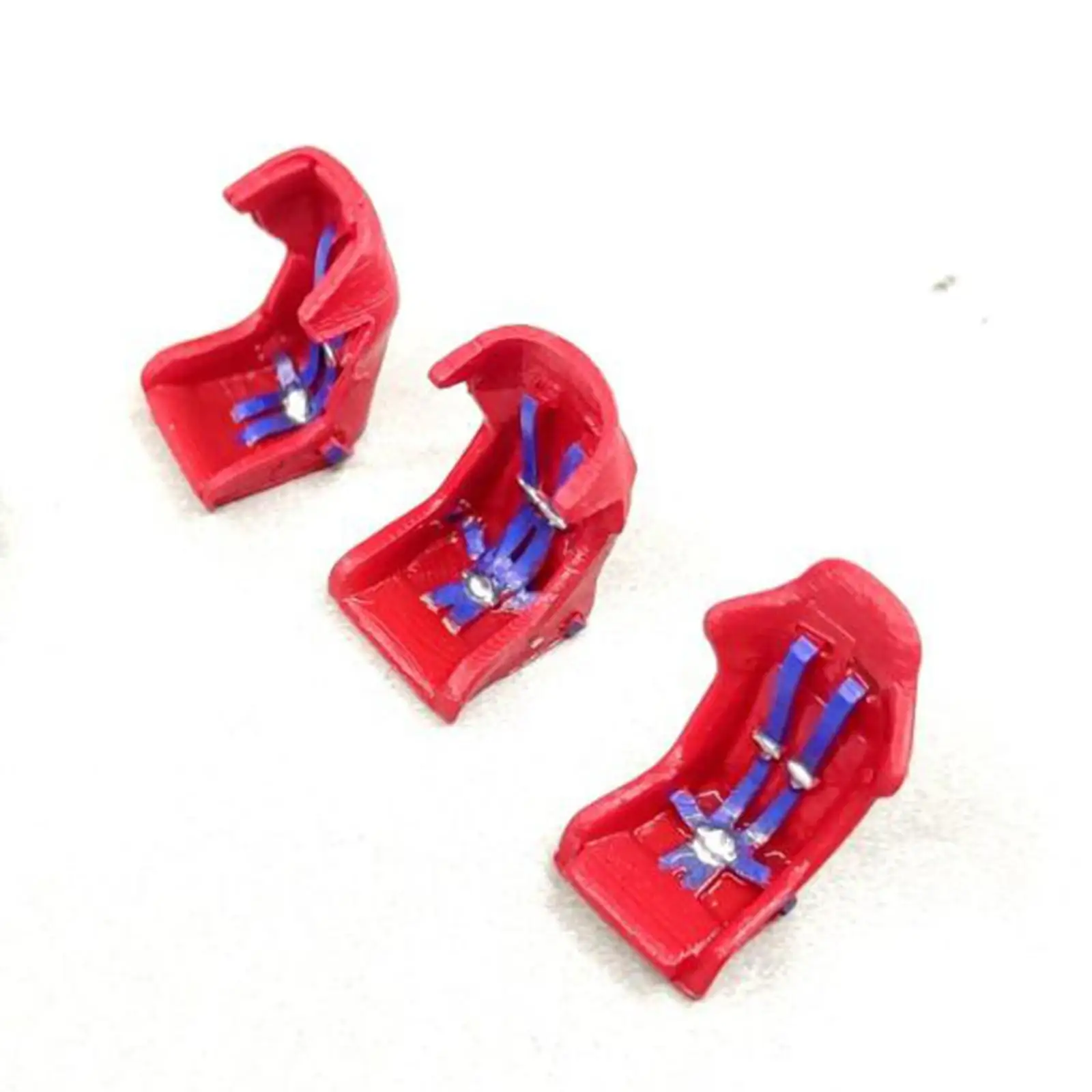 

Realistic 1 64 Miniature Car Sport Bucket Seat Model with Safety Harness for Car Miniatures Display Scene