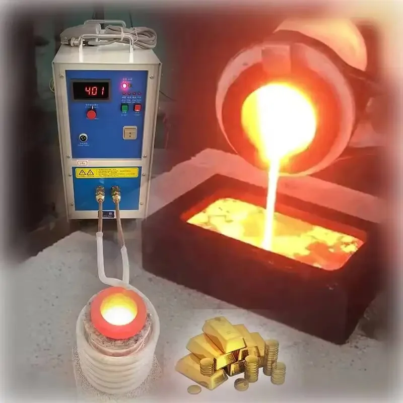 Forno de Indução de Pequeno Porte para Fusão de Sucata Metálica, 15kw-200kw, Degree Gold, à Venda