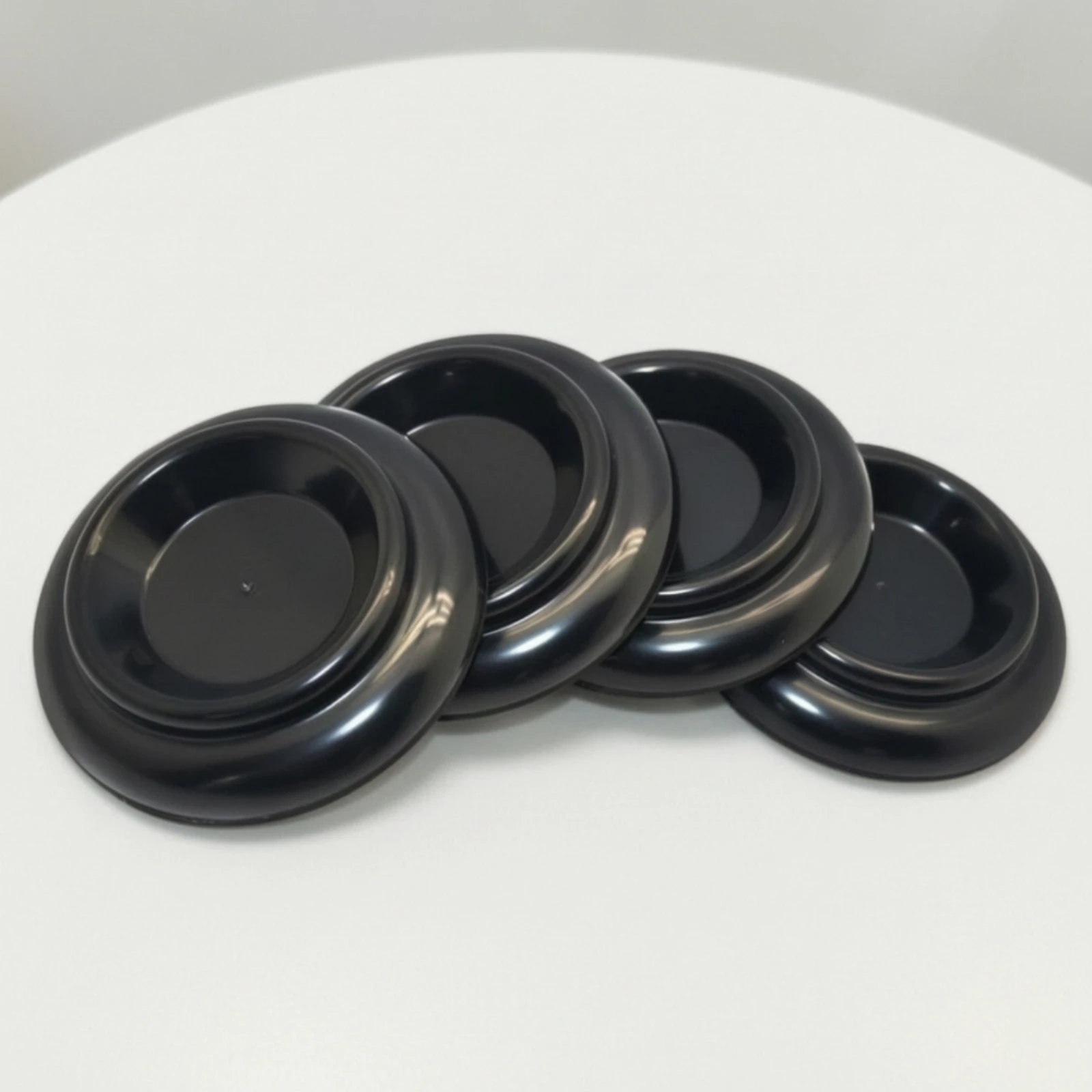 4 Pieces Piano Floor Pad with Recessed Base Wipe-Clean Piano Vibration Dampener Pad Scratch-Resistant Shock-Absorbing