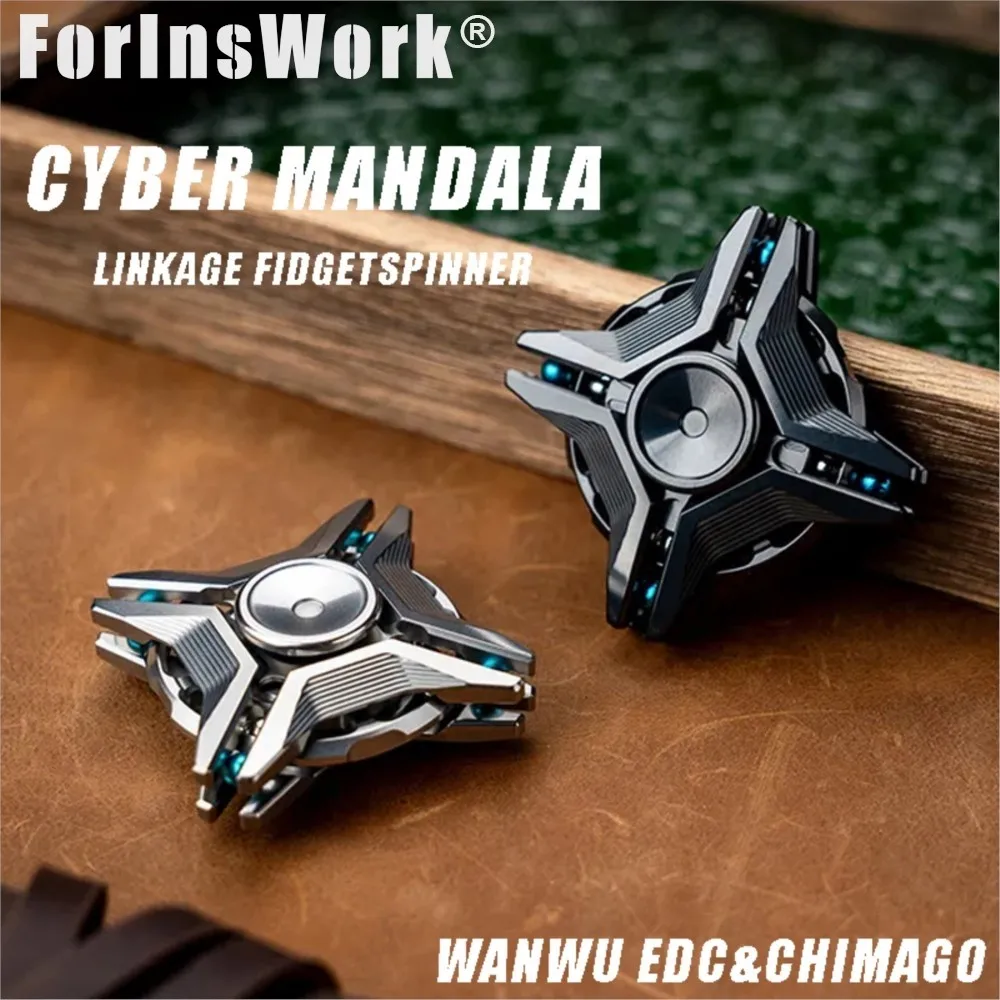 WANWU EDC&CHIMAGO CYBER MANDALA LINKAGE FIDGETSPINNER Sensory Toy Anxiety Toys Hand Spinner