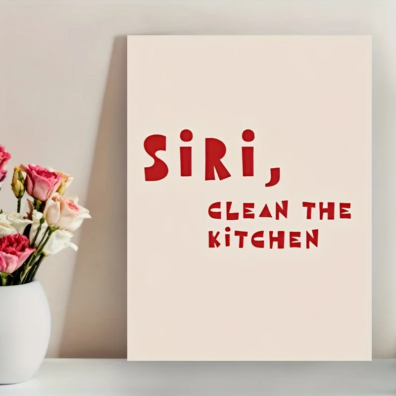 1pc Frameless Kitchen Command Art Canvas Poster 