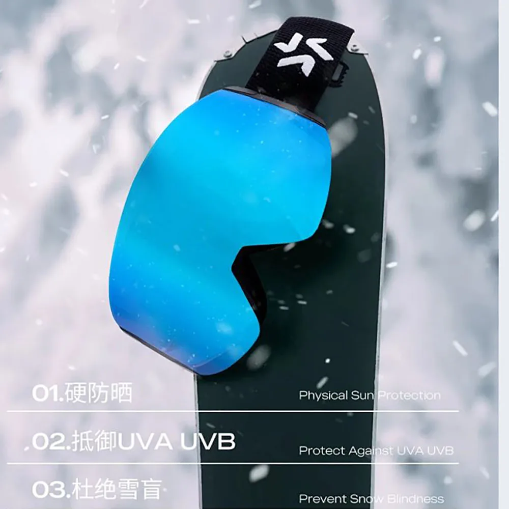 スキーレンズ-uv400-二重層防曇男性女性磁気高精細レンズ交換用スキーゴーグルアクセサリー-レンズのみ