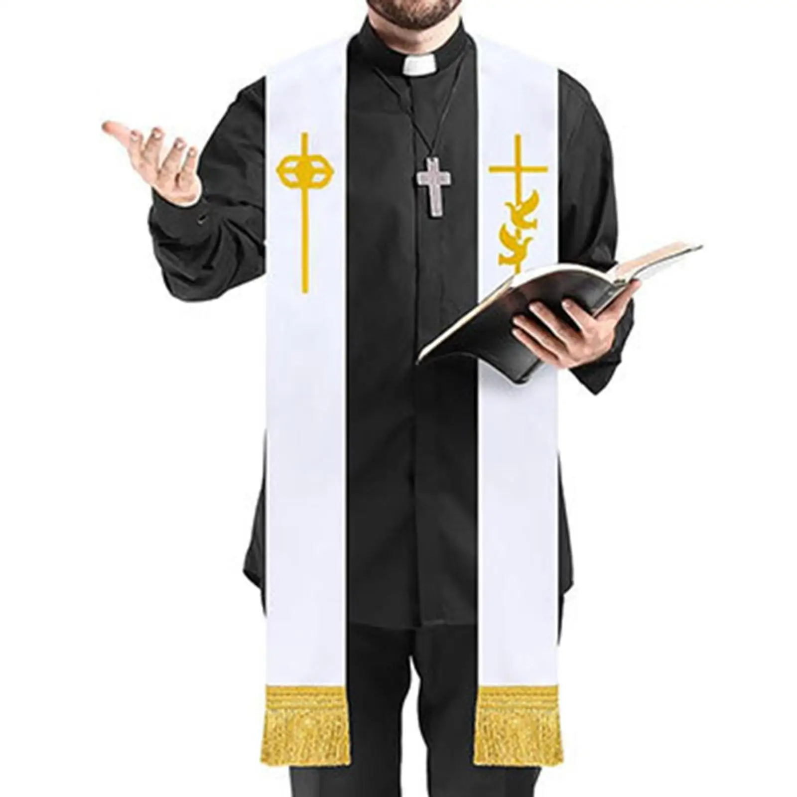 

Priest Stole, Embroidered Clergy Stole for Minister Wedding Party Supplies