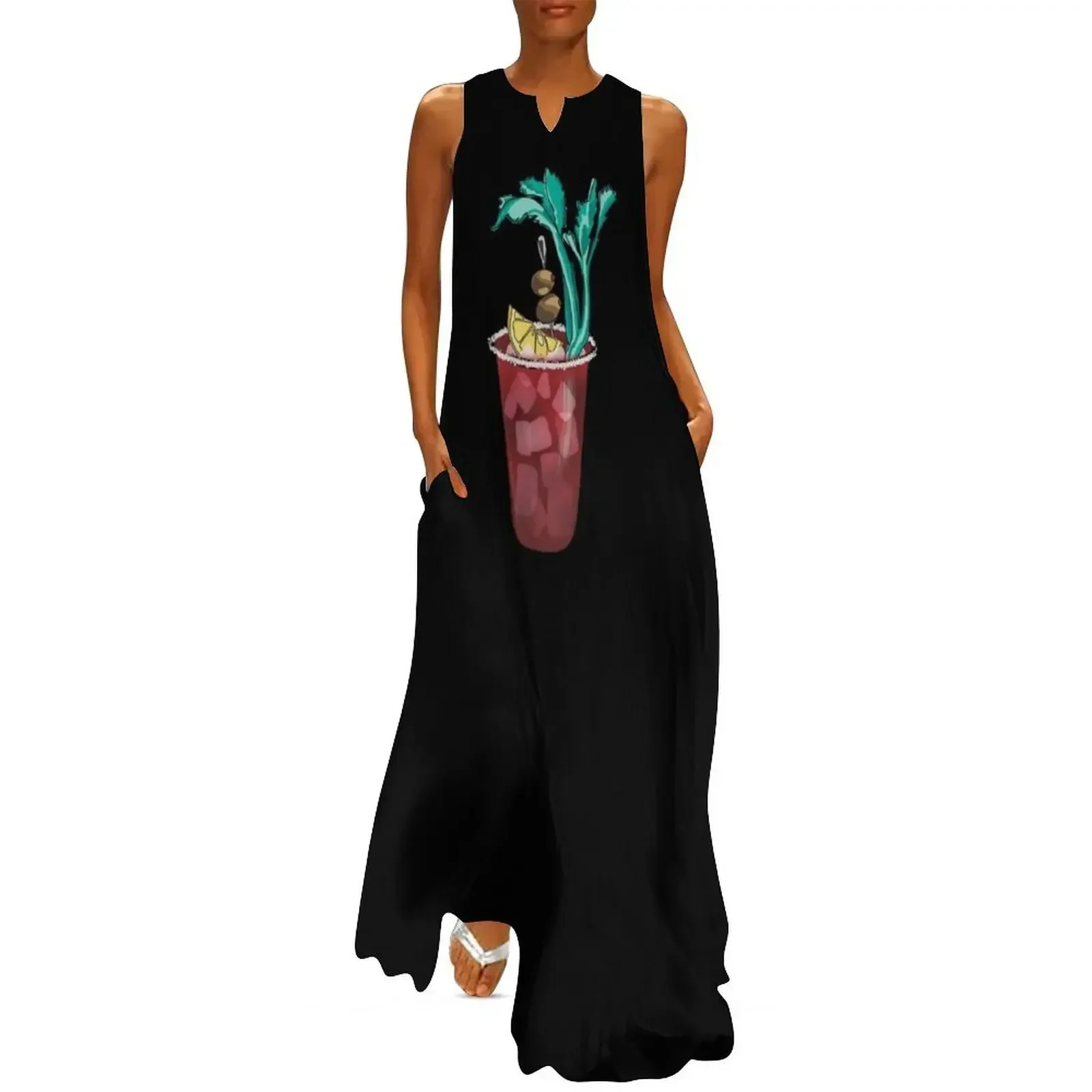 

Bloody Mary Cocktail Drink Long Dress Dress for girls women's evening dresses prom dresses Dress