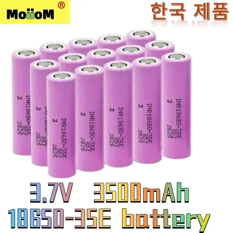 2025 100% Original for 18650 3500mAh 25A Discharge INR18650 35E 3500mAh Li-ion 3.7v Rechargable Battery 18650 Battery