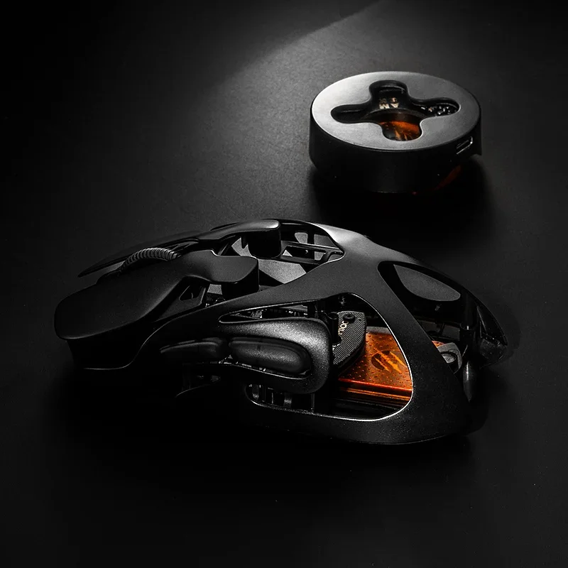 Angry Miao AM Infinity.100 Mouse Tri Mode Wireless Paw3950 8000Hz Lightweight Hollow Out Magnalium Gaming Mice PC Accessories