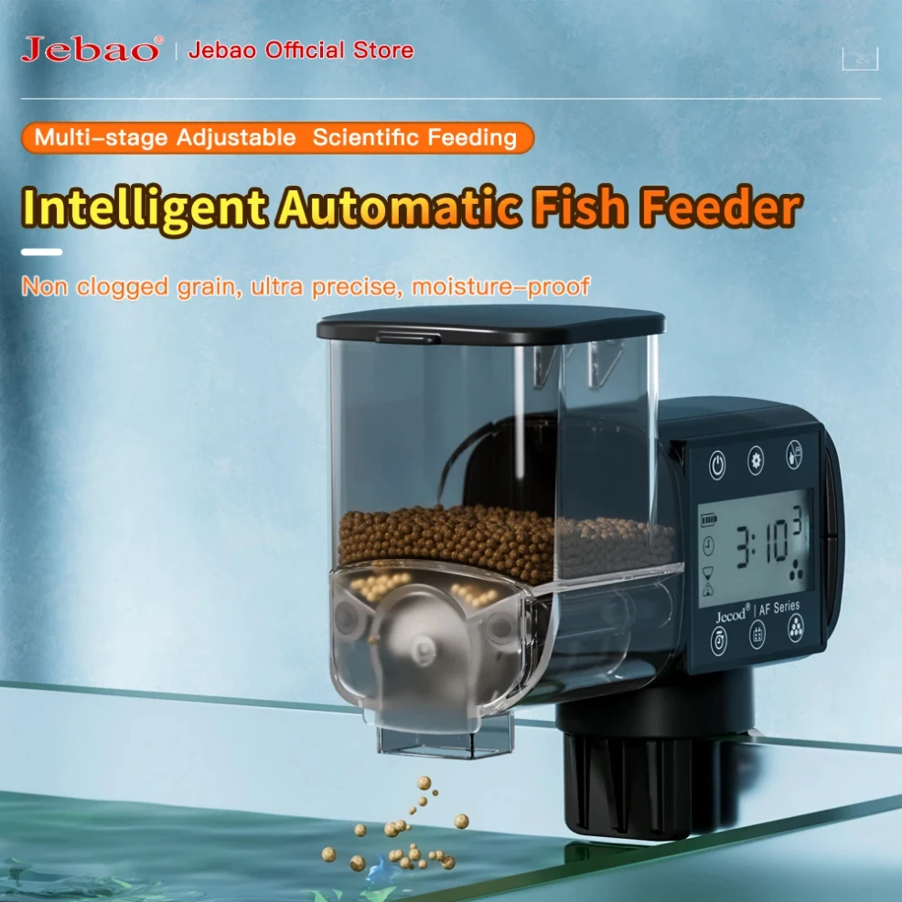 

Jebao Jecod New Aquarium Fish Tank Feeder Intelligent Automatic Feeder Digital Timing Wifi Wireless Remote Control Fish Feeding