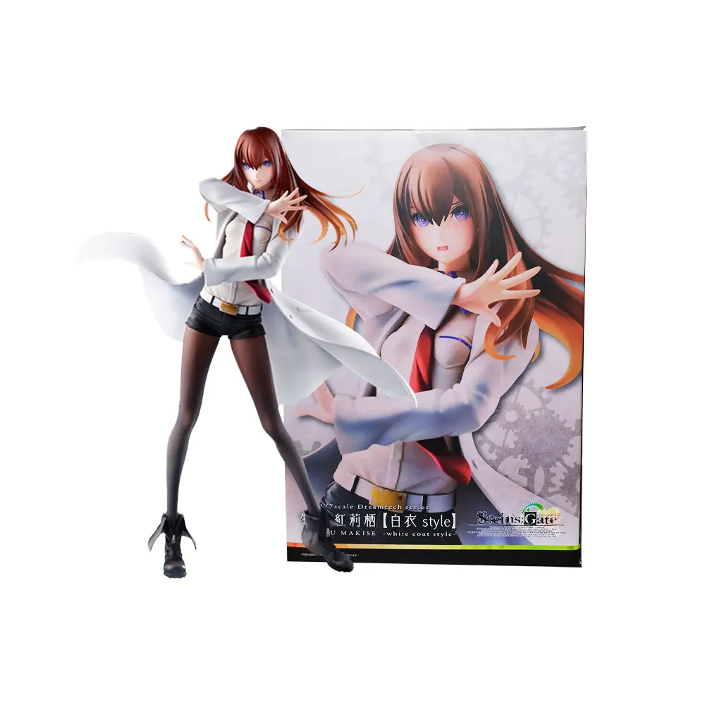 22CM Anime Steins;Gate Figure Makise Kurisu Standing Animation Model Toy Gift Collection Decorative Ornaments PVC