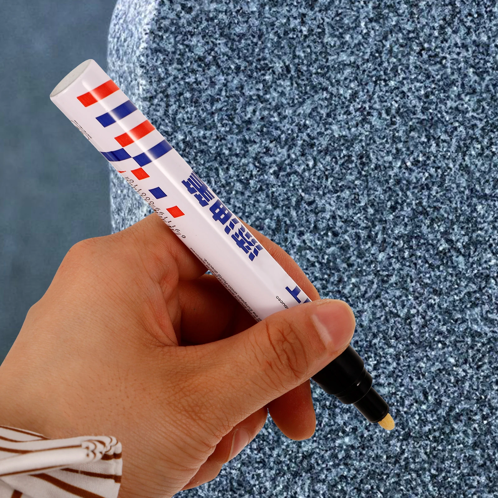

2 Pcs Tombstone Stroke Pen Monument Paint Black Marker Plastic Marking Maker for Writing