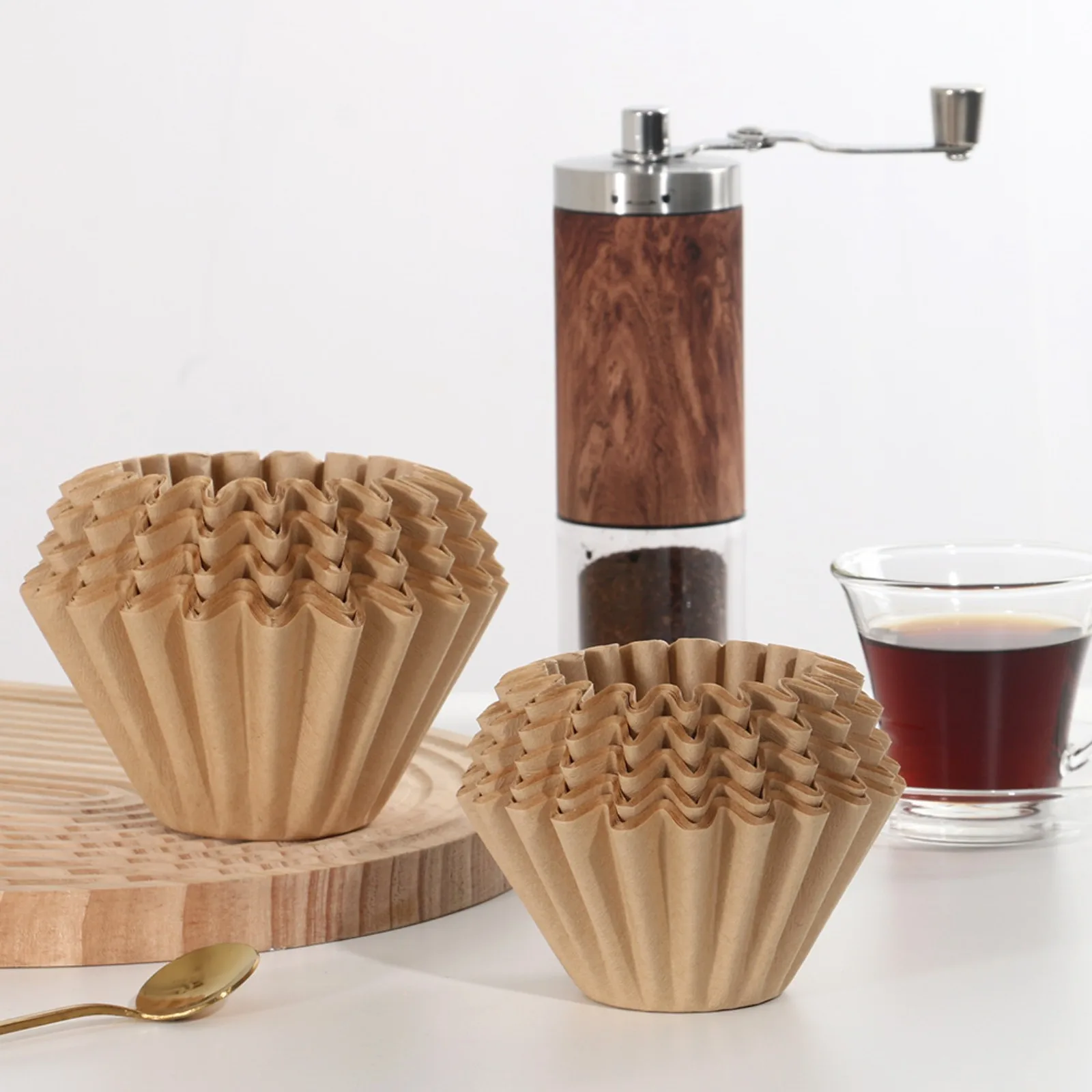

50pcs Coffee Filter Paper, Suitable For Coffee Machine Replacement Round Coffee Filter Paper, Disposable Paper Filter Paper