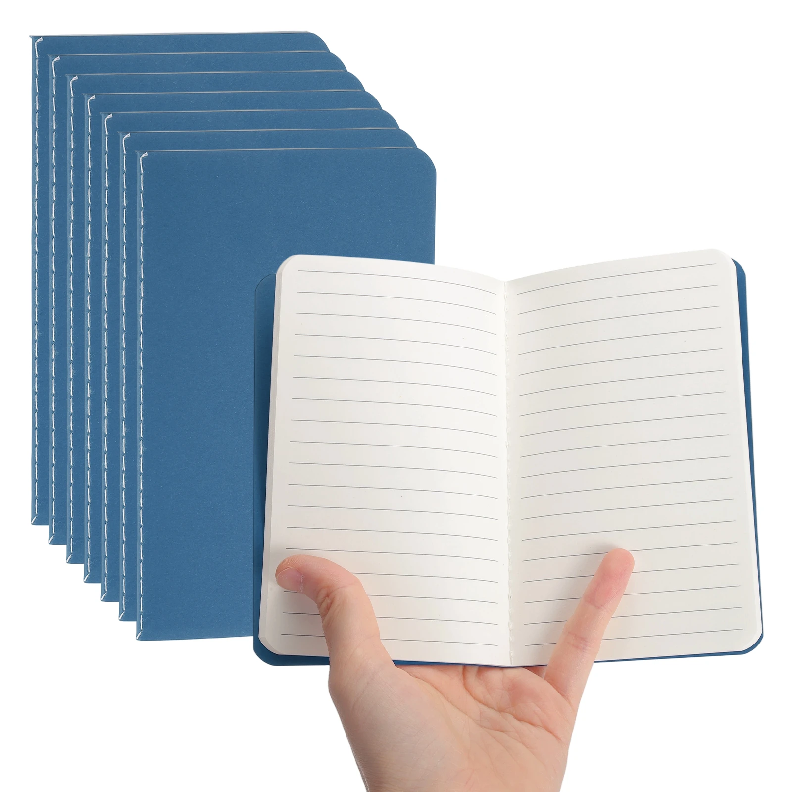 5/8Pcs A6 Notebook Journal Ruled Lined Mini Notebook Small Sketchbook 3.5x5.5 Inch Pocket Notepads 30 Sheets Kraft Paper Memo