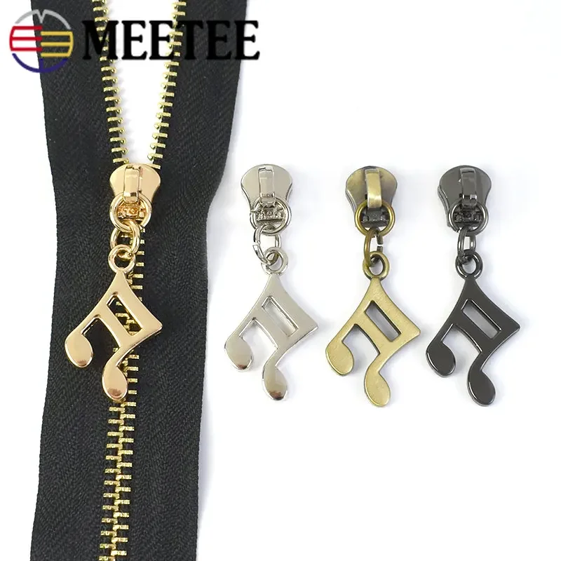 5/10Pcs 5# Sewing Zippers Pulls for Metal Zipper Bag Wallet Zip Sliders Head Backpack Clothes Zips Repair Kits DIY Accessories