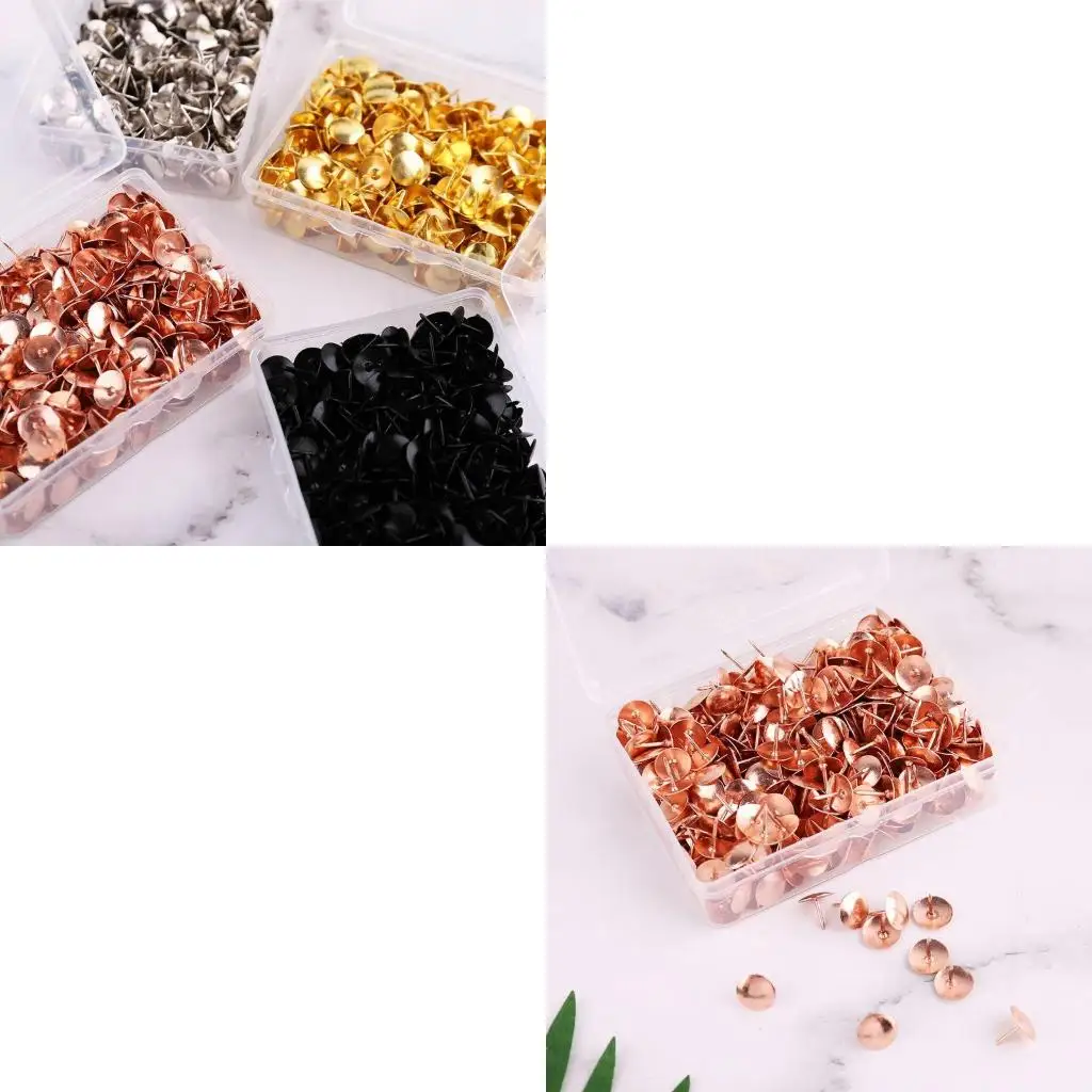 400pcs Metal Thumbtack Drawing Pins Pushpin Cork Board Photo Wall Map Markers