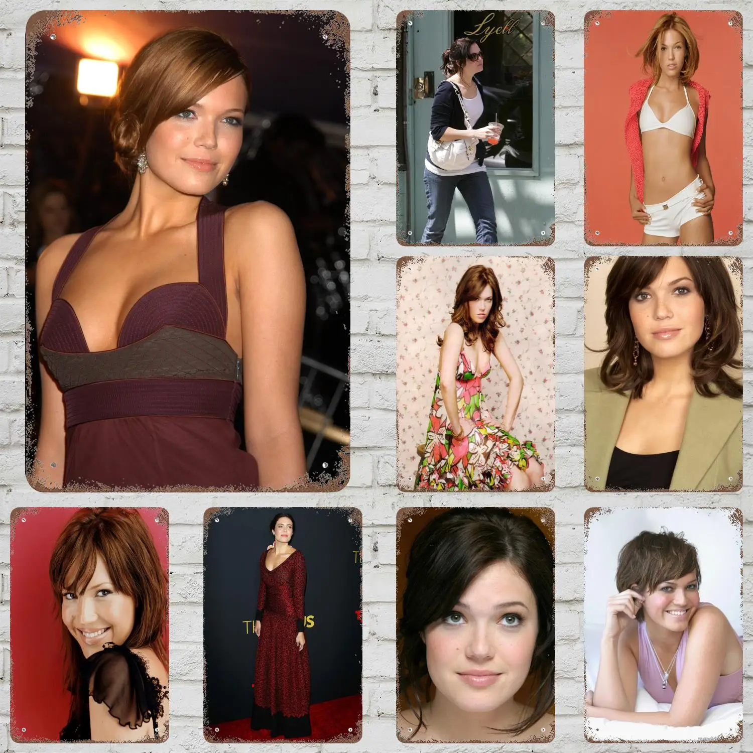 Mandy Moore-letrero de estaño Vintage para decoración de pared del hogar, Mural artístico de pared, decoración de habitación, placa de letrero de Metal Retro, carteles de Bar