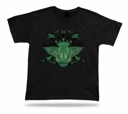 T-Shirt Geburtstag Geschenk Idee Schwarz König Schädel Krone Flügel Emblem Stars