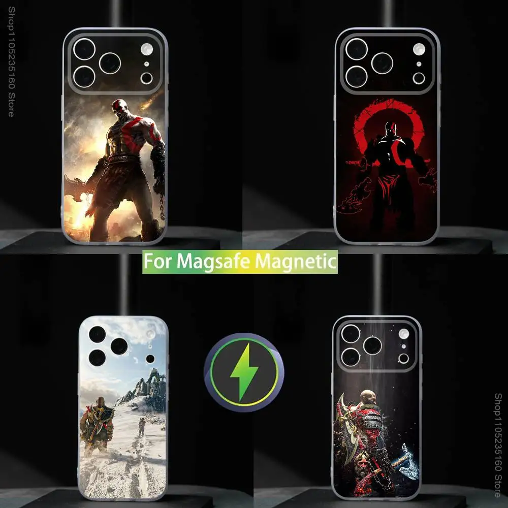 

G-God of Game W-WarS For iPhone 11,12,13,14,15,16,17,Pro,Max,Plus,Mini,SE4,E Phone Case Magnetic For Magsafe Wireless