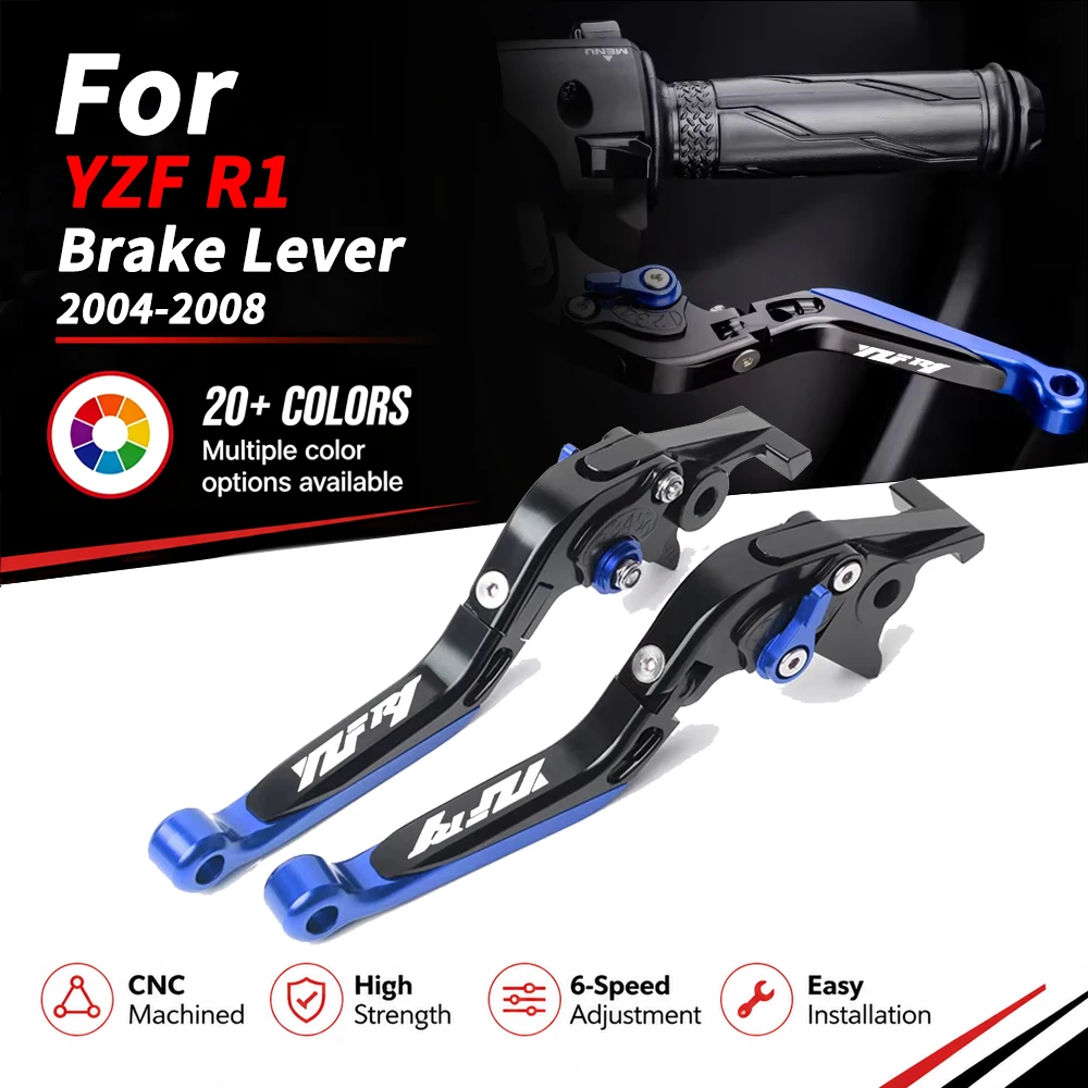 FIT For YAMAHA YZF R1 YZF-R1 yzfR1 2004-2008  Motorcycle Accessories CNC Short/Long Brake Clutch Levers Ajustable Handle Levers