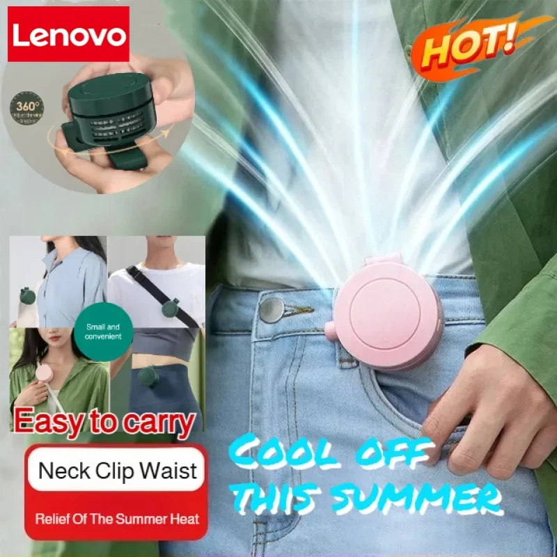 ventilador-mini-usb-recarregavel-lenovo-com-clip-3-velocidades-sem-laminas-leve-e-portatil-para-cintura-pescoco-camping-e-escritorio