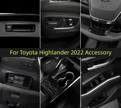 World Datong Whole Interior Stainless Steel Decoration Cover Trim for Toyota Highlander Kluger XU70 2022 Accessory
