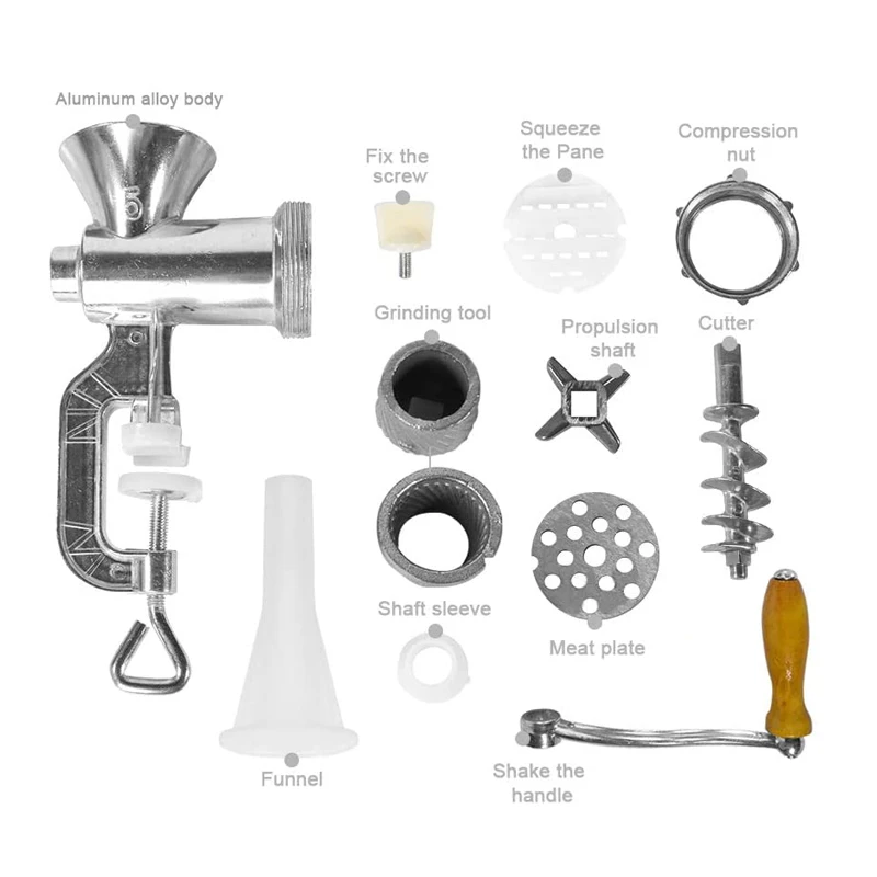 Pasta/ Beef Sausage Maker Manual Meat Grinder Kitchen Metal Sausage Mince Food Mincer Kitchen Tool
