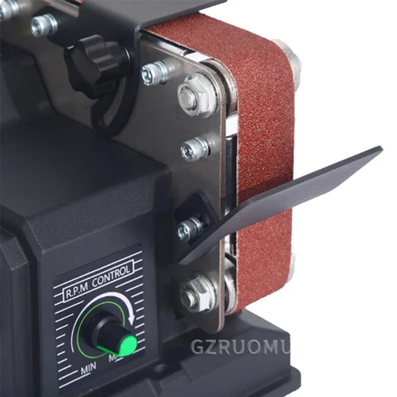 Mini Belt Sander Grinder Electric Belt Machine Multifunctional DIY Polishing Grinding Knife Sharpener Wood Edges Polishing