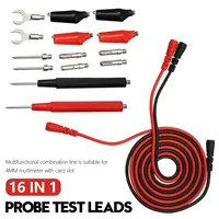 1Pair Silicone wire Universal Probe Test Leads Pin for Digital Multimeter Needle Tip Multi Meter Tester Probe 20A 1000V