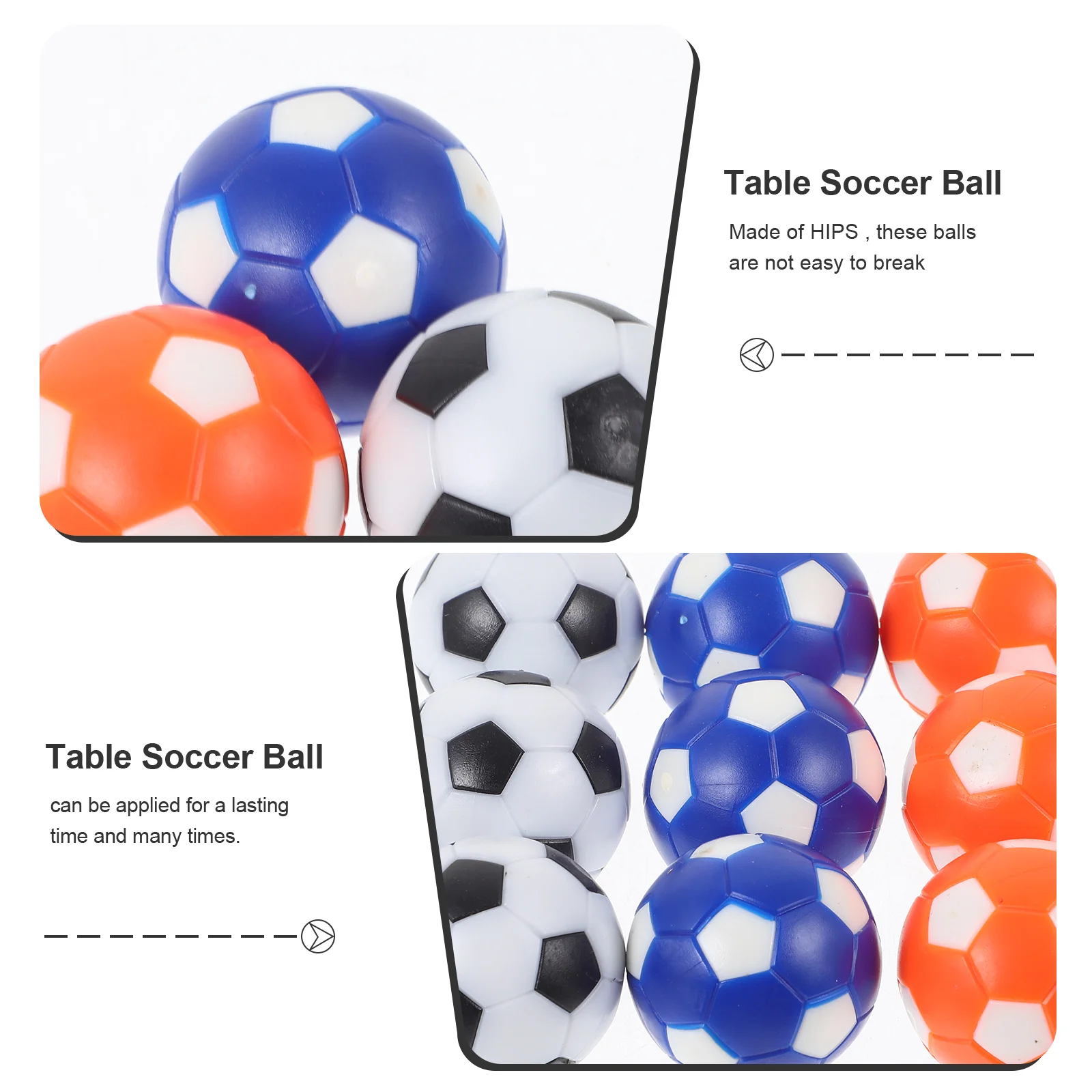 9pcs Football Table Soccer Balls Desktop Game Supplies Foosball Replacement  Balls foosball table balls