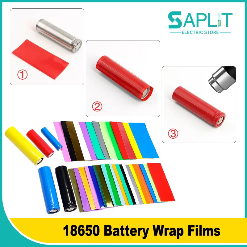20 ~ 2000pcs Insulated Sleeve PVC Heat Shrink Tube for 18650 Lithium Lipo Battery Wrap Casing Insulation Skin Precut Film Cover
