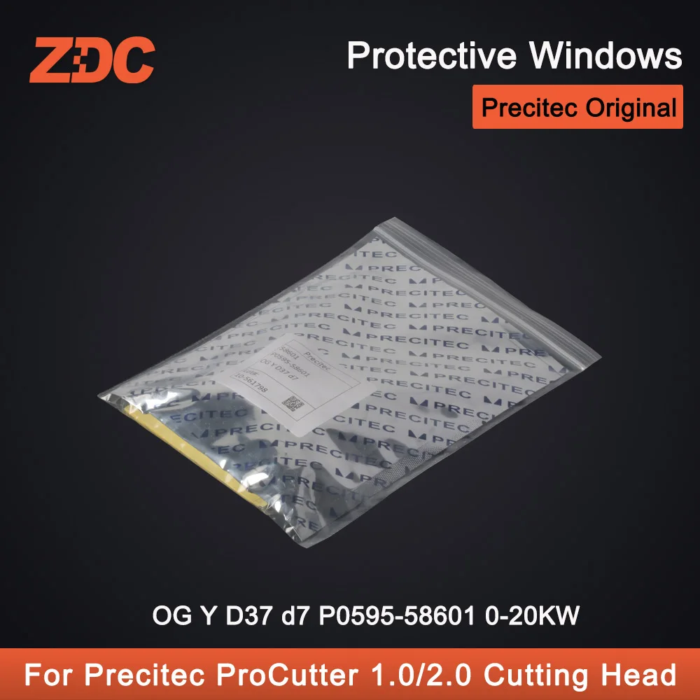 

10Pcs/Lot Precitec Original Protective Windows Protection Mirrors OG Y D37 d7 P0595-58601 For Precitec ProCutter 1.0 2.0 20KW