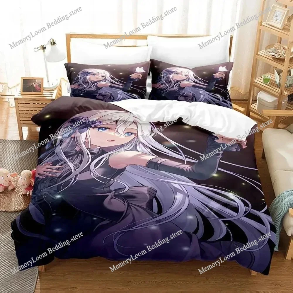 Yoisaki Kanade Bedding Set Cartoon Anime Set Adult Boys Bedroom Duvetcover Sets 3D Kawaii Girl Colcha De Verano Cama