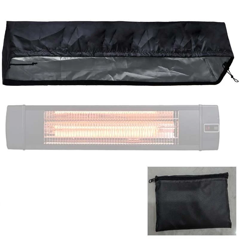 New 420D Oxford Black Wall Mounted Patio Heater Cover Waterproof Infrared Heater Protector Patio Heater Cover With Drawstring