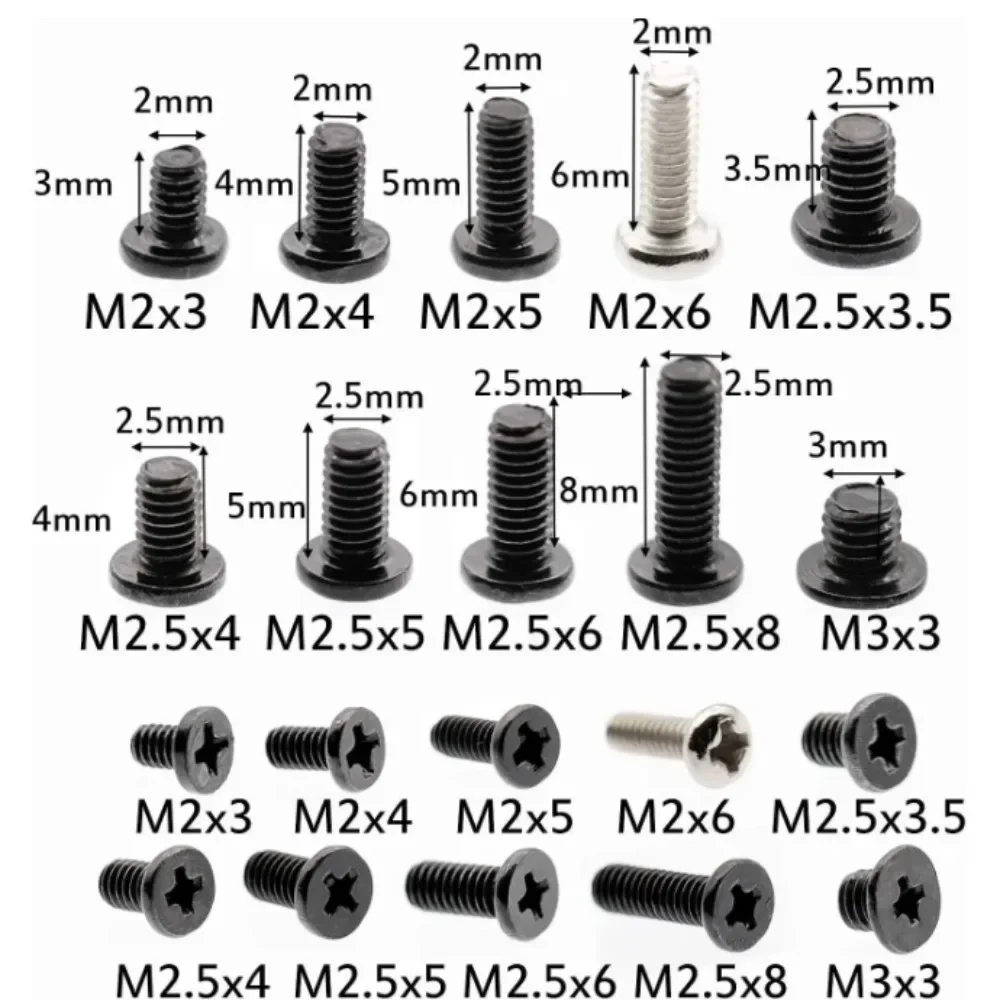 500pcs M3 M2.5 M2 Screw Set Kit, Laptop Screws Kit for Repair Computer Electronic HP Dell Lenovo Sony Toshiba,Looseness-proof