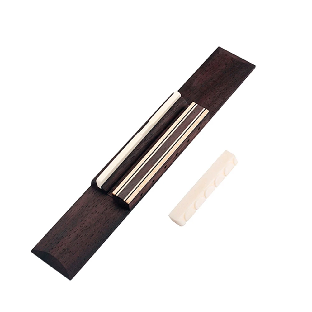 

Beef Bone Set Guitars Saddle Acoustic Nut Bridge Replacement Bass Wooden and Kit