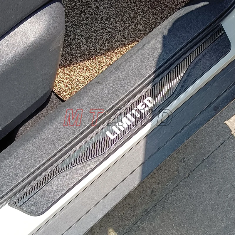 For Hyundai Venue Accessory 2024-2020 Carbon Stainless Car Door Sill Kick Plate Entry Guard Pedal Protector Cover Trim Styling