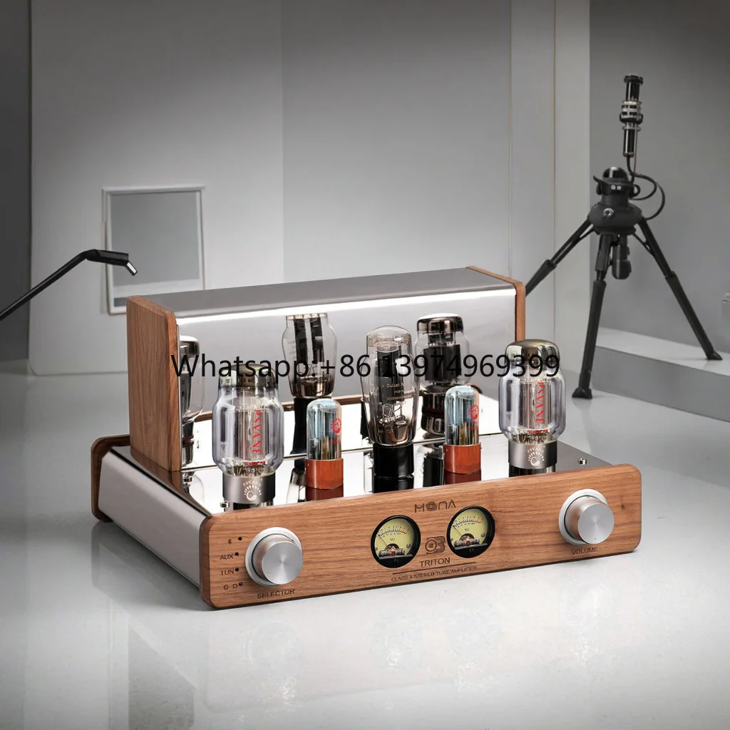 MONA Upgraded Kt88 Tube Amplifier Hand-Wired Pure Class 2.0 Channel Paired Hi-Fi Bookshelf Speakers 220V Aluminium Home