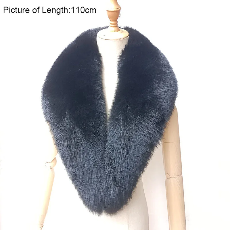 2023 Winter Real Fox Fur Collar Women Fashion Genuine Fur Long Collar