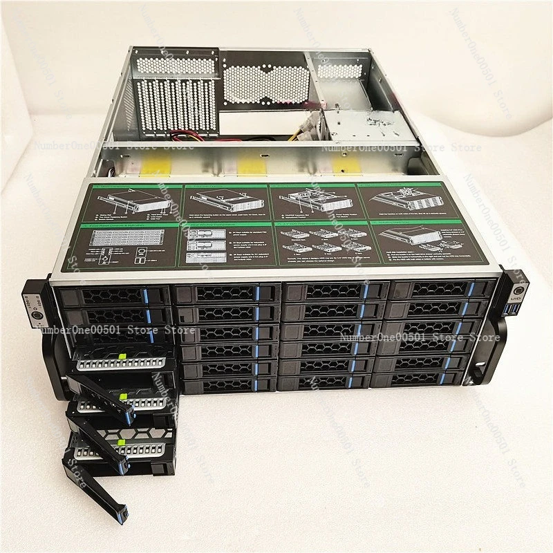 

4U 24-дисковый хост-бокс с возможностью горячей замены дисков, высокопроизводительное хранилище NAS S465-24 с большой материнской платой