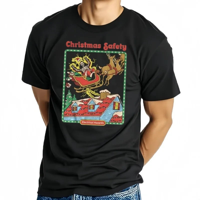 Camiseta de seguridad navideña de Steven Rhodes, negra