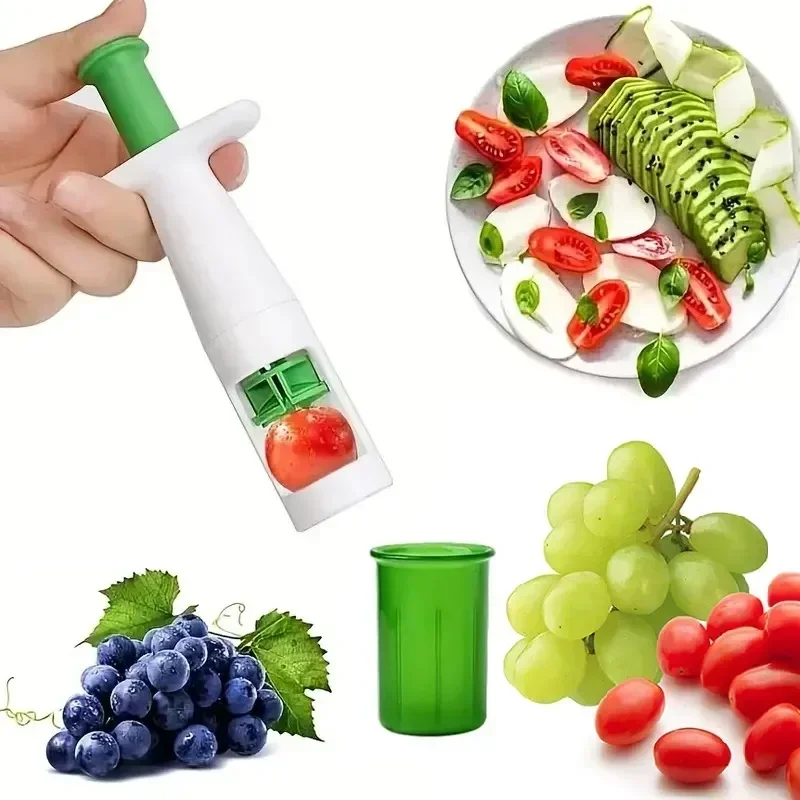 Grape Slicer Small Fruits Cutter Grape Splitter Salad Tools for Kids Grape Peeler Cherry Tomato Slicer Creative Kitchen Gadget