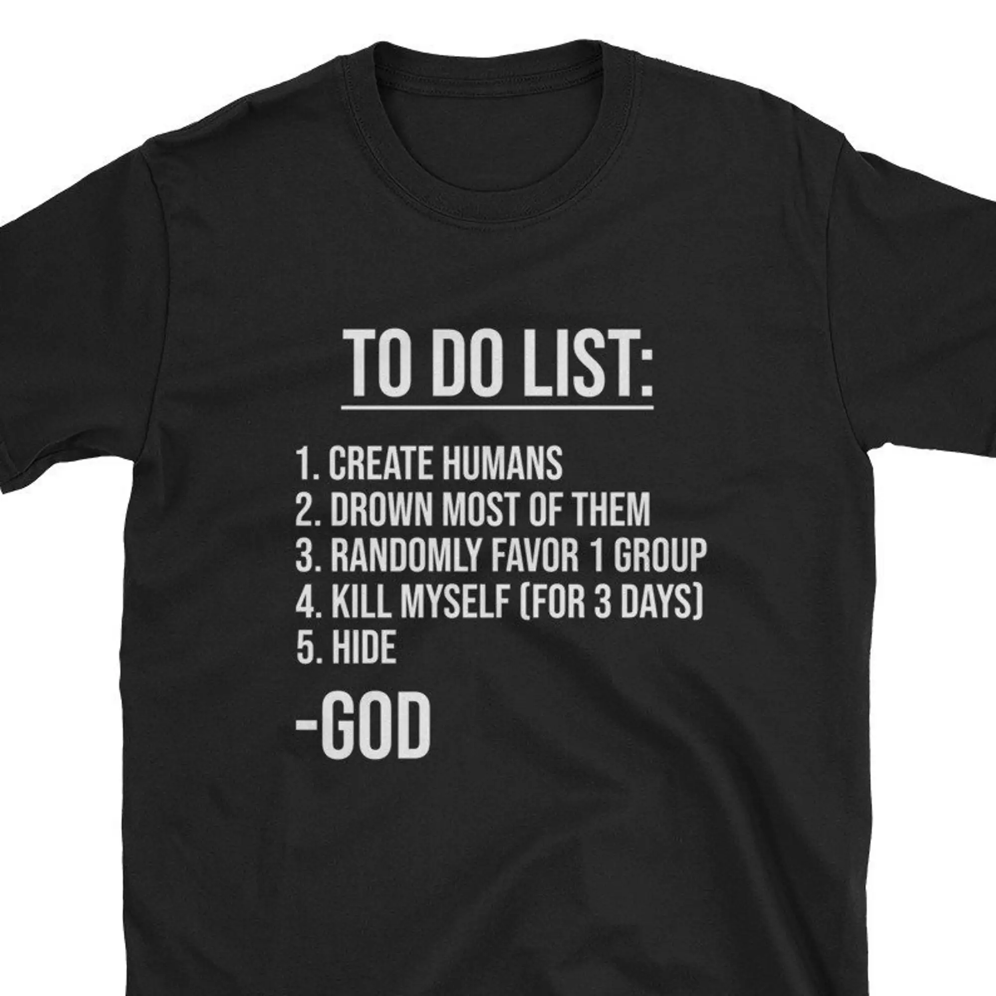 God'S To Do List Atheist T Shirt Atheism Funny Anti Religion