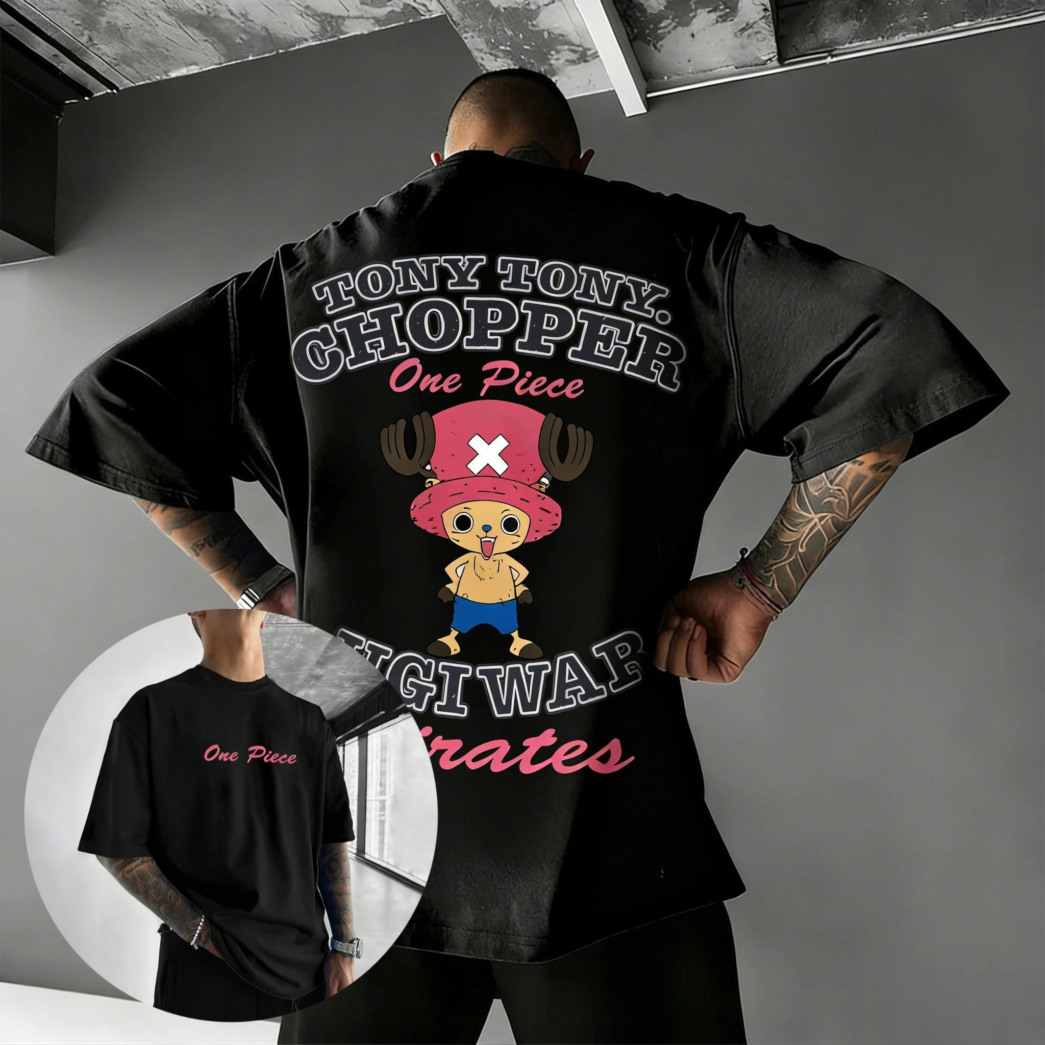 

Цельная футболка с изображением Тони Чоппера, аниме, мужская и женская хлопковая футболка с коротким рукавом, уличная одежда с графическим принтом, повседневные летние топы 2026