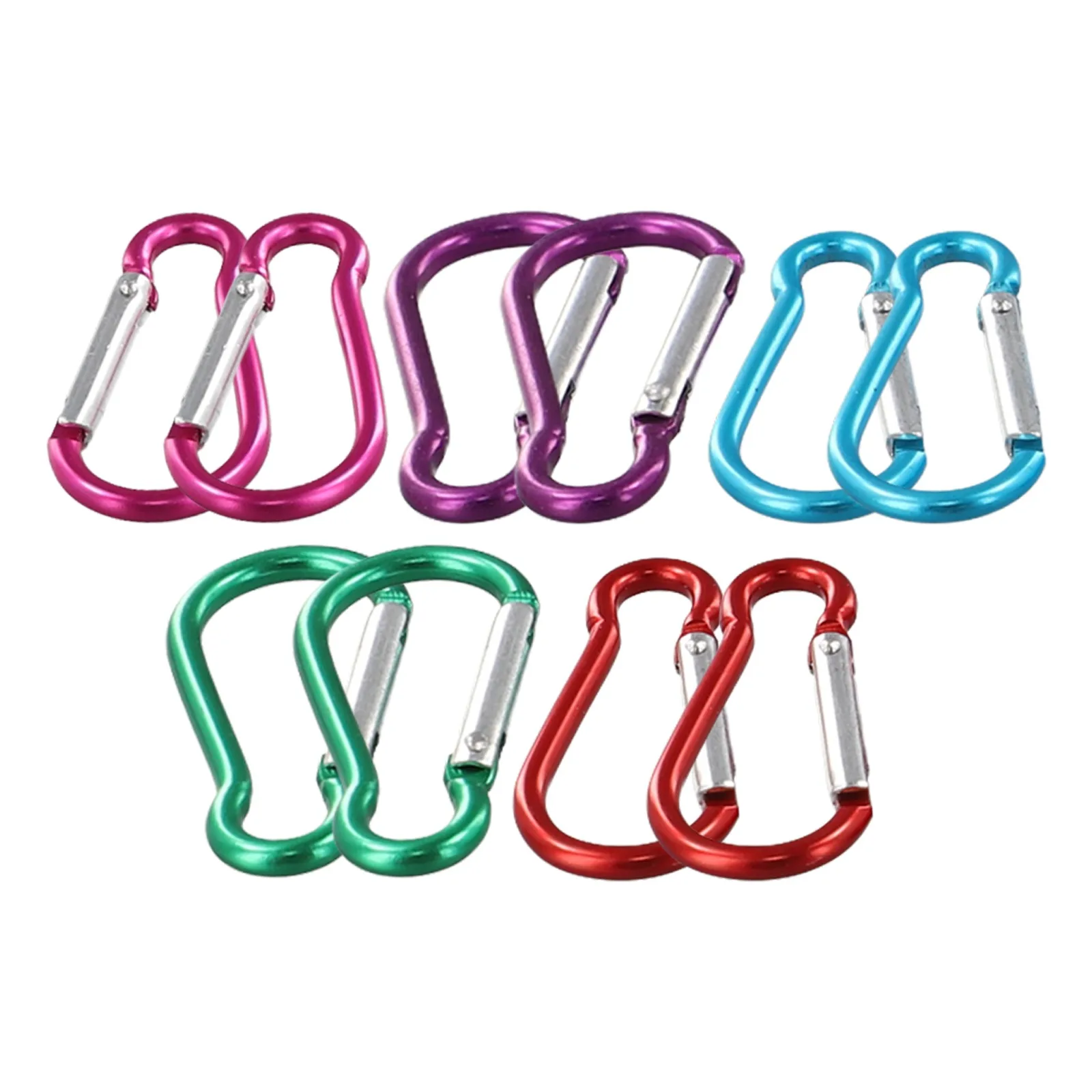 Safety Buckle Enjoy Your Outdoor Adventure with 10PCS Aluminum Alloy Safety Buckle Climbing Hook Camping Hiking Tool