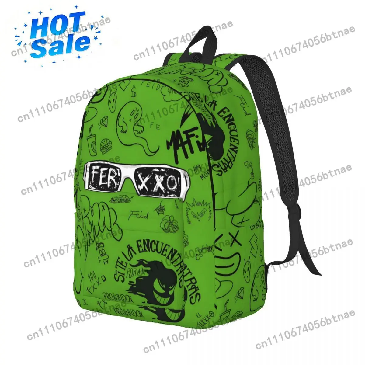 Custom Feid Ferxxo Mor Canvas Backpack for Men Women School College Students Bookbag Fits 15 Inch Laptop Bags