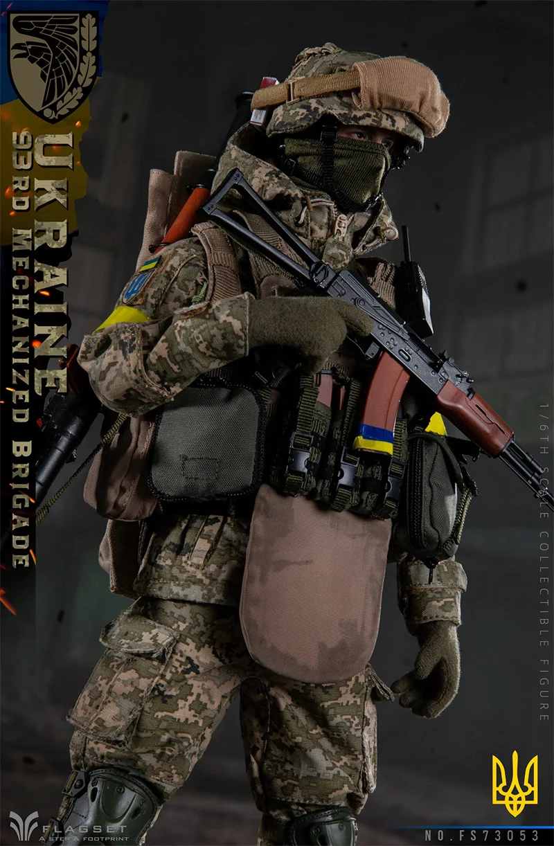 FLAGSET FS73053 1/6 Scale Male Soldier Ukraine 93rd Mechanized Brigade Anti Tank Operator 12'' Full Set Action Figure Models